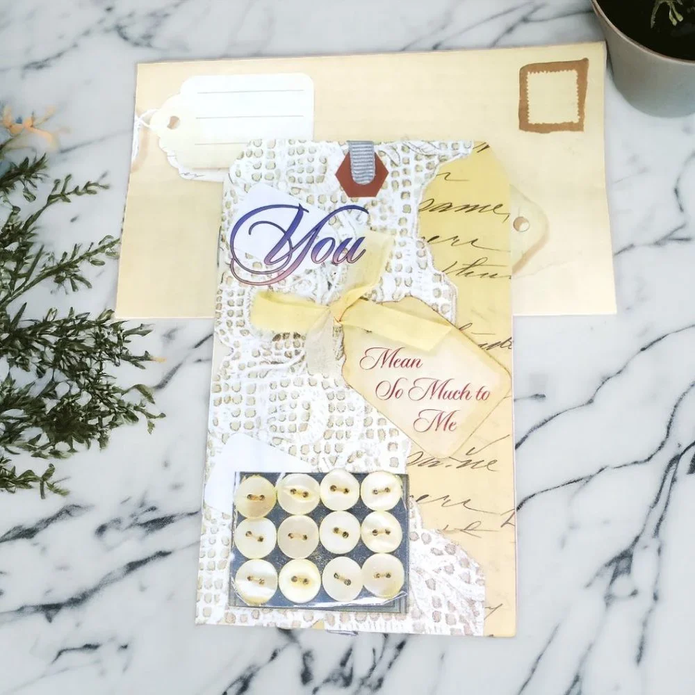 Gift Tag Friendship Magnetic Booklet with Envelope & Ribbon - Set of 4